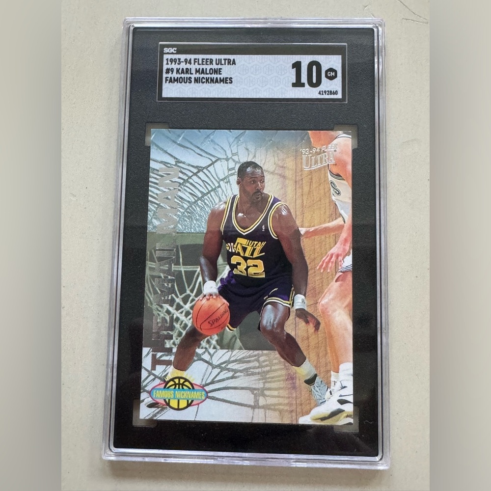 1993-94 Fleer Ultra Karl Malone Famous Nicknames #9 SGC 10 Utah Jazz